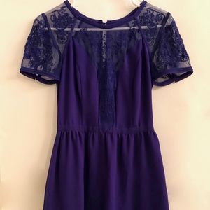 Urban Outfitters deep blue mini dress